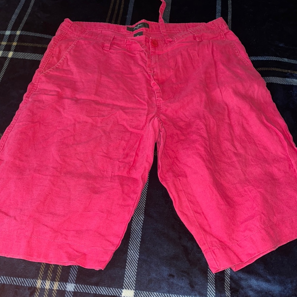 Preowned Pink Linen Shorts